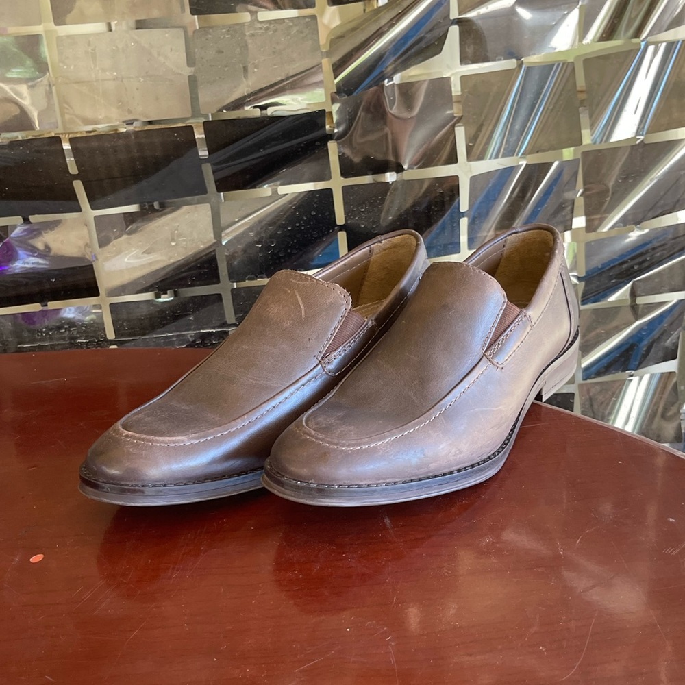Vintage leather Slip-Ons